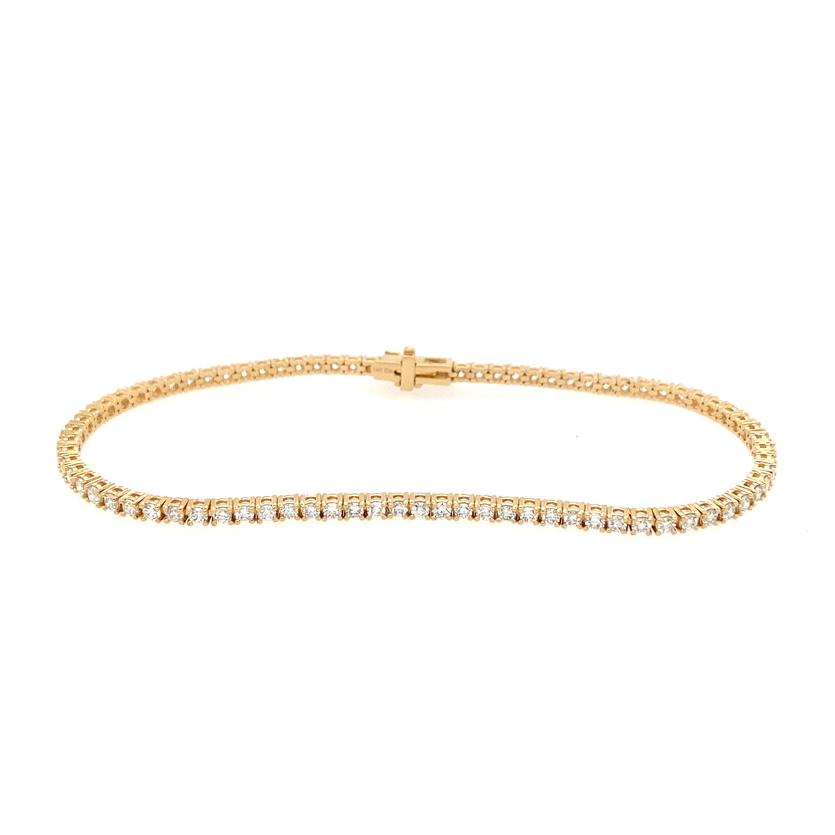 14ct Gold Lab Grown Diamond Tennis Bracelet