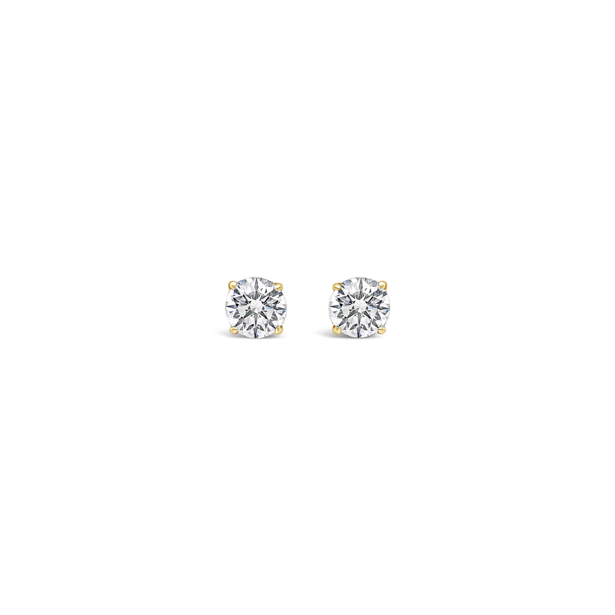 14ct Gold Lab-Grown Round Diamond Studs