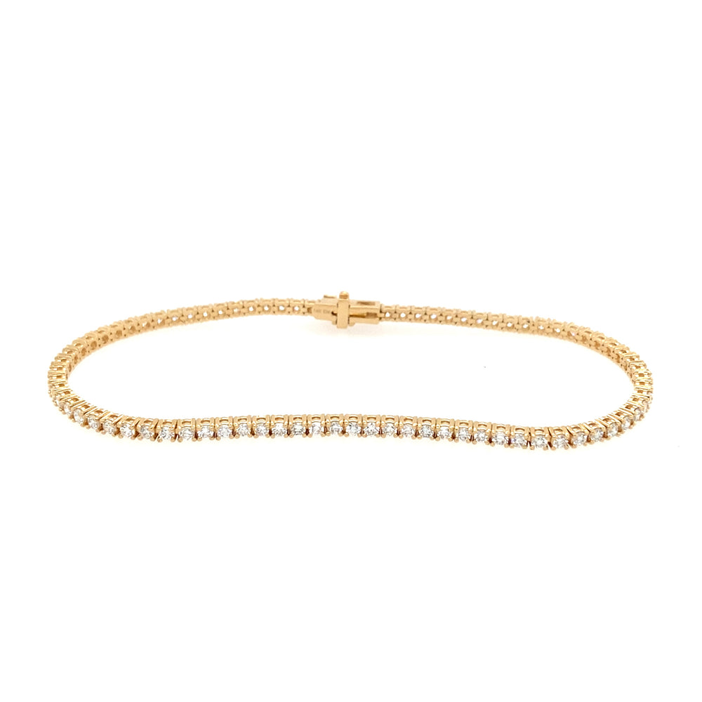 14ct Gold Lab Grown Diamond Tennis Bracelet