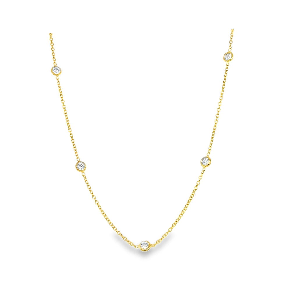10ct Gold Lab-Grown Diamond by the Yard Necklace