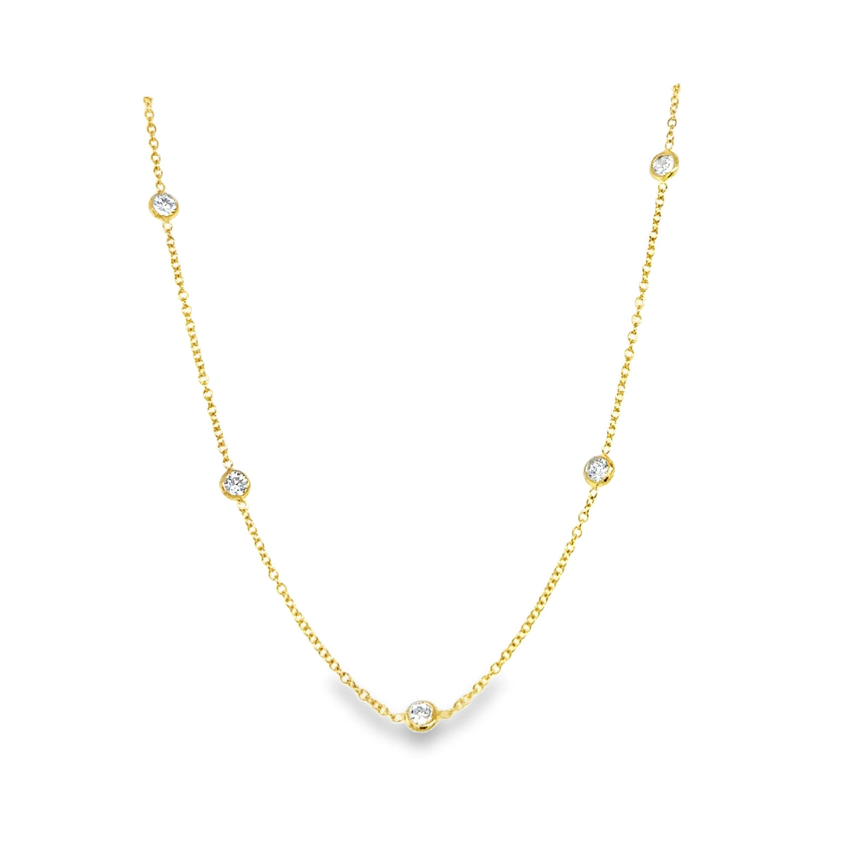 10ct Gold Lab-Grown Diamond by the Yard Necklace