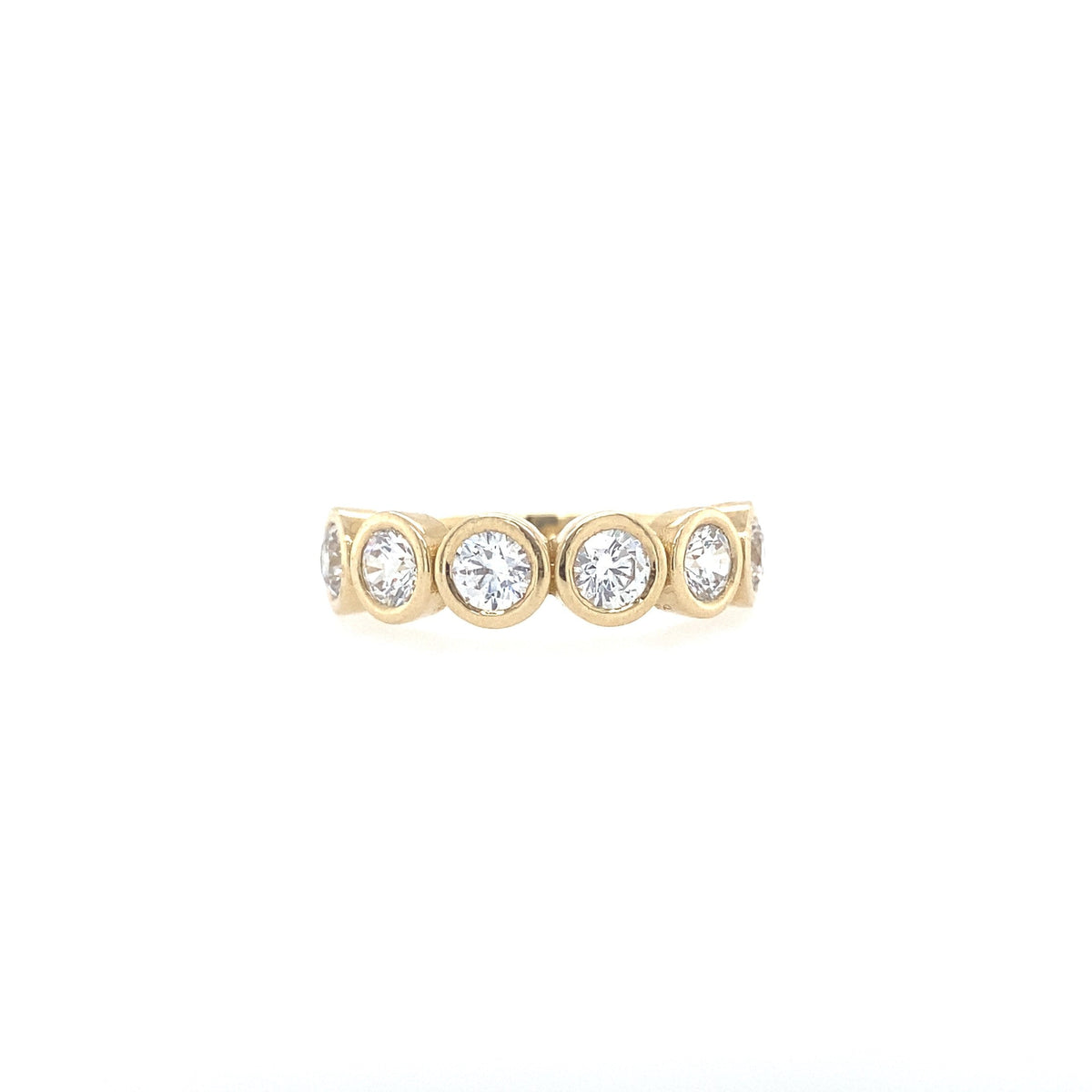 14ct Yellow Gold Lab-Grown Diamond Bezel Ring