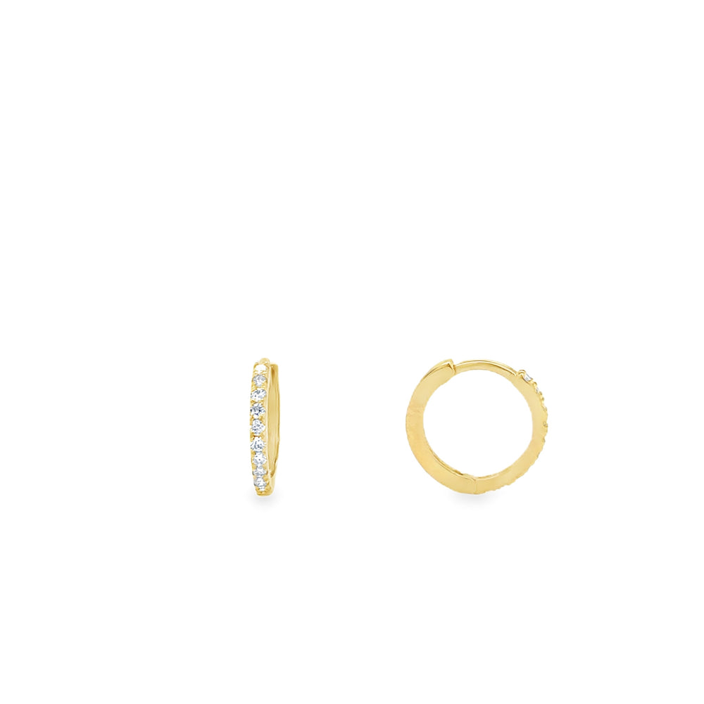 10ct Gold Lab Grown Mini Diamond Huggies