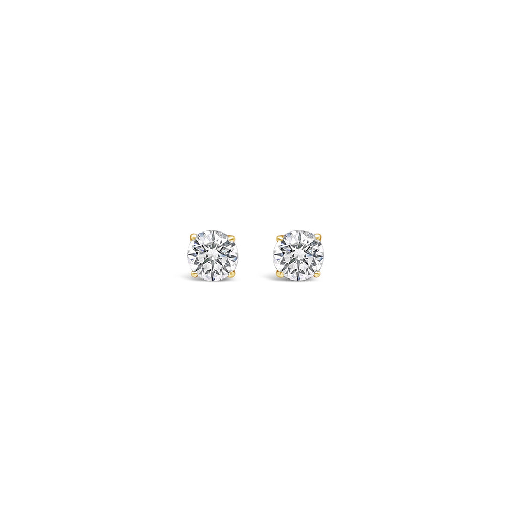 14ct Gold Lab-Grown Round Diamond Studs