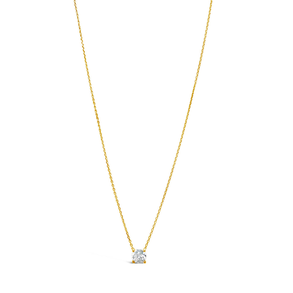 14ct Lab-Grown Floating Diamond Solitaire Necklace