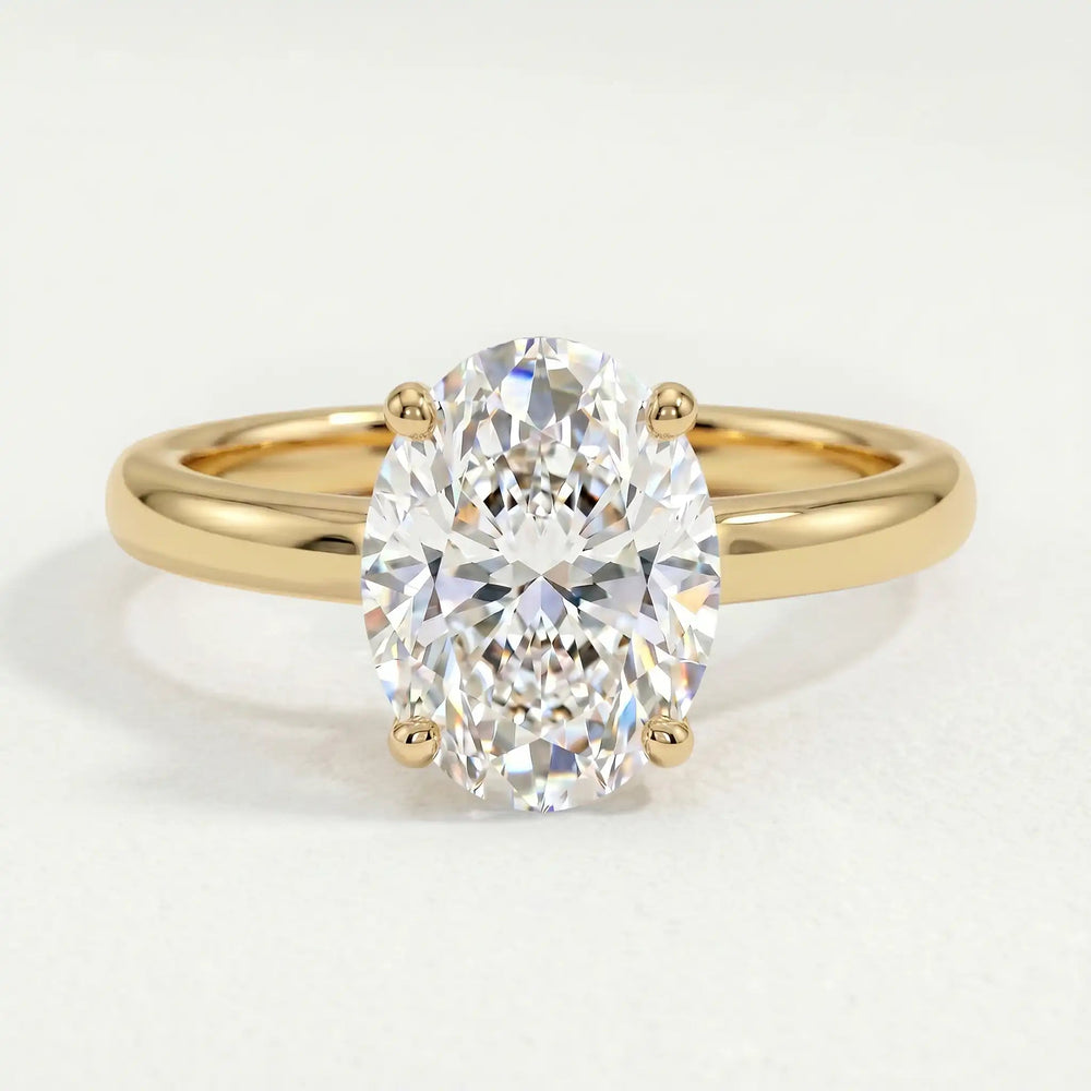 Lulu Petite Oval Solitaire — 18ct Gold