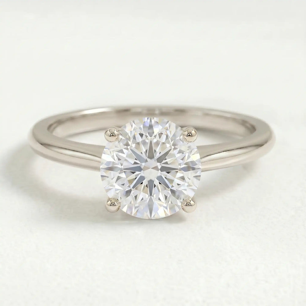 Grace Round Solitaire — Platinum